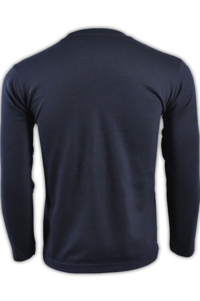 SKLST008 sapphire blue 031 long sleeved men' s T shirt 00101-LVC online ordering basic type typical classic whole cotton cotton 100% tee shirts long sleeved sporty breathable tees supplier long sleeved tshirts company price front view